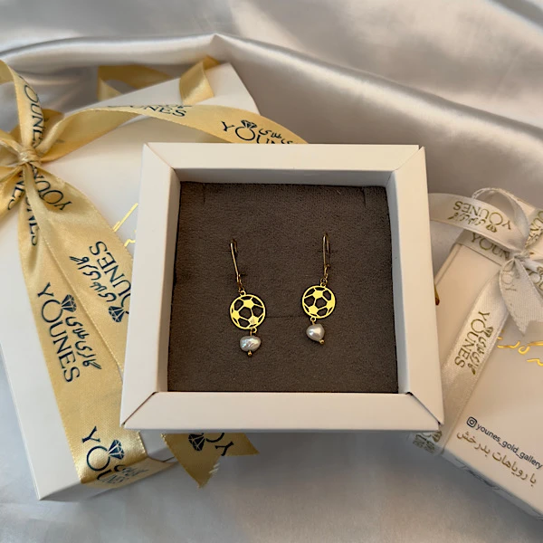 گوشواره طلا توپ عصایی